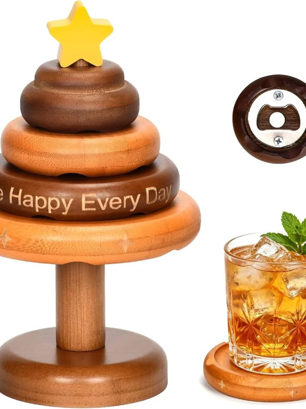 Bamboo Coaster Set of 4